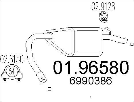 MTS 01.96580 - Silenziatore posteriore www.autoricambit.com