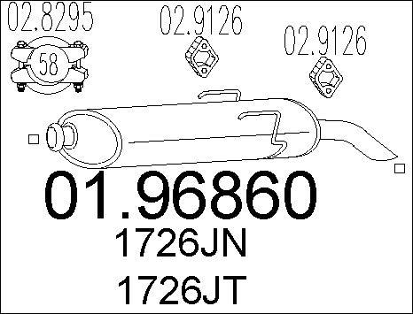 MTS 01.96860 - Silenziatore posteriore www.autoricambit.com