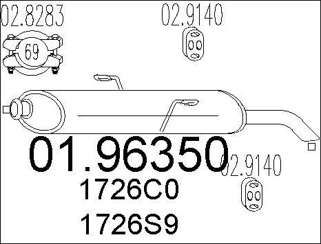 MTS 01.96350 - Silenziatore posteriore www.autoricambit.com