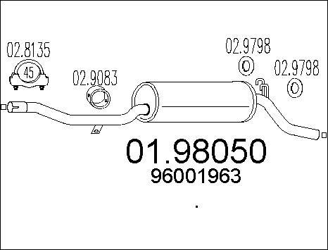 MTS 01.98050 - Silenziatore posteriore www.autoricambit.com