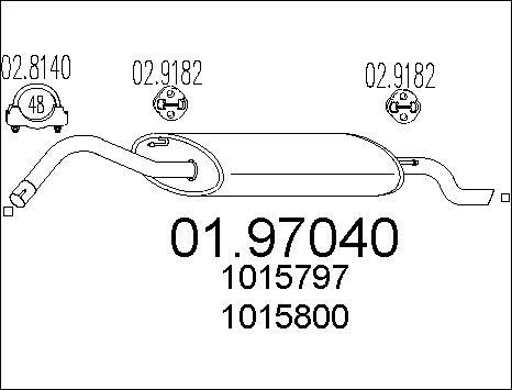 MTS 01.97040 - Silenziatore posteriore www.autoricambit.com