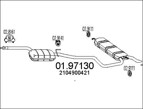 MTS 01.97130 - Silenziatore posteriore www.autoricambit.com