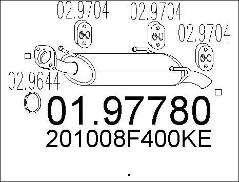 MTS 01.97780 - Silenziatore posteriore www.autoricambit.com