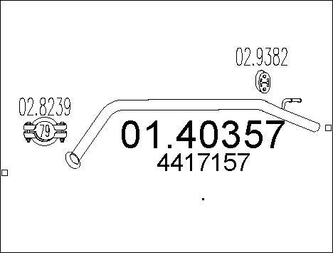 MTS 01.40357 - Tubo gas scarico www.autoricambit.com