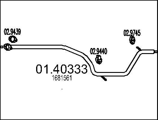 MTS 01.40333 - Tubo gas scarico www.autoricambit.com