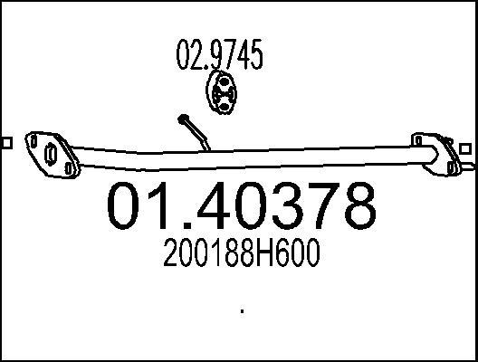 MTS 01.40378 - Tubo gas scarico www.autoricambit.com