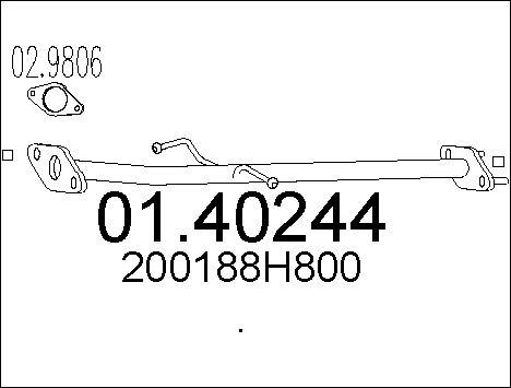 MTS 01.40244 - Tubo gas scarico www.autoricambit.com