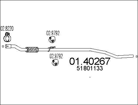 MTS 01.40267 - Tubo gas scarico www.autoricambit.com