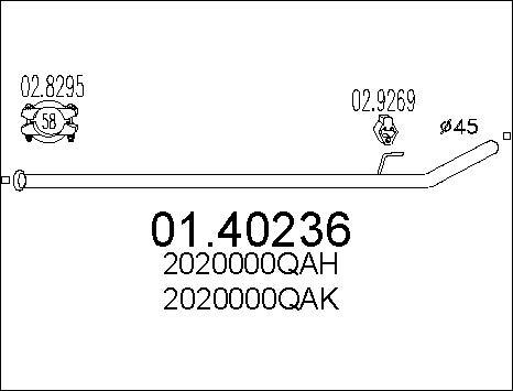 MTS 01.40236 - Tubo gas scarico www.autoricambit.com