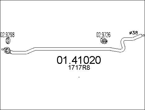 MTS 01.41020 - Tubo gas scarico www.autoricambit.com