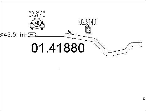 MTS 01.41880 - Tubo gas scarico www.autoricambit.com