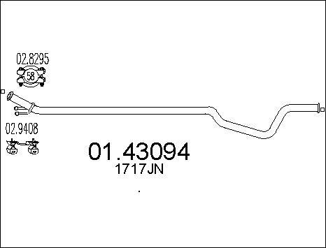 MTS 01.43094 - Tubo gas scarico www.autoricambit.com