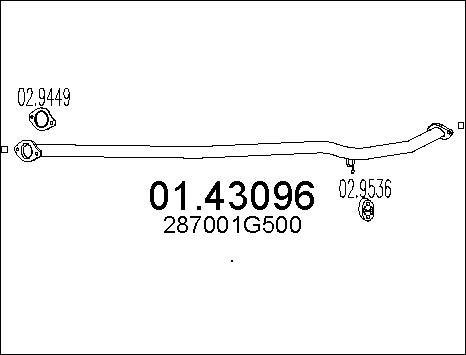 MTS 01.43096 - Tubo gas scarico www.autoricambit.com