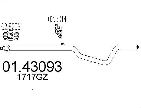 MTS 01.43093 - Tubo gas scarico www.autoricambit.com