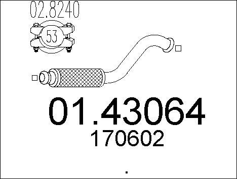 MTS 01.43064 - Tubo gas scarico www.autoricambit.com