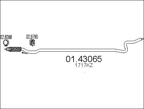 MTS 01.43065 - Tubo gas scarico www.autoricambit.com