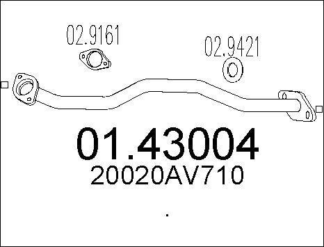 MTS 01.43004 - Tubo gas scarico www.autoricambit.com