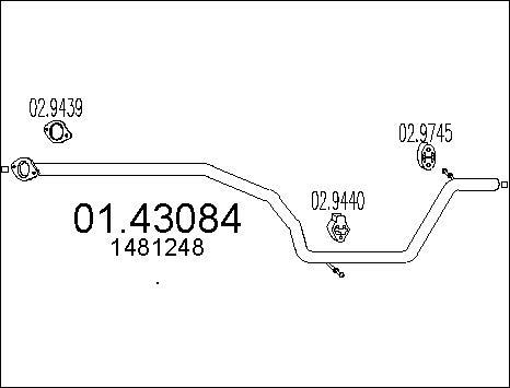 MTS 01.43084 - Tubo gas scarico www.autoricambit.com