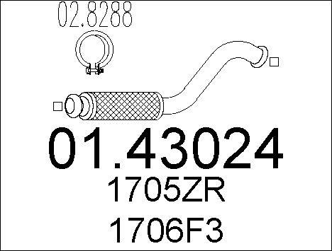 MTS 01.43024 - Tubo gas scarico www.autoricambit.com