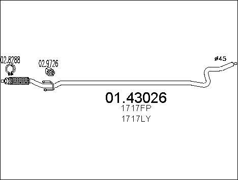 MTS 01.43026 - Tubo gas scarico www.autoricambit.com