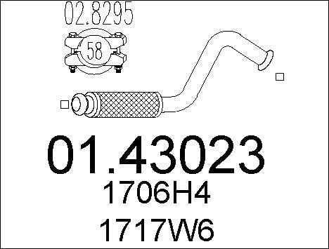 MTS 01.43023 - Tubo gas scarico www.autoricambit.com