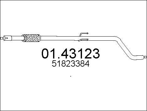 MTS 01.43123 - Tubo gas scarico www.autoricambit.com