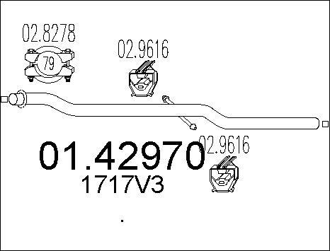 MTS 01.42970 - Tubo gas scarico www.autoricambit.com