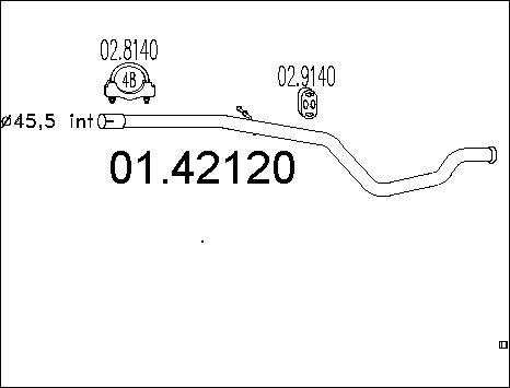 MTS 01.42120 - Tubo gas scarico www.autoricambit.com