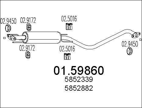 MTS 01.59860 - Silenziatore centrale www.autoricambit.com