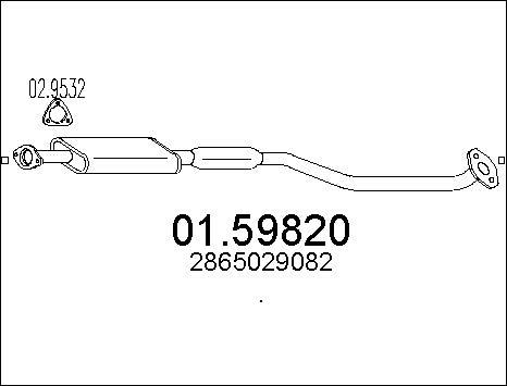 MTS 01.59820 - Silenziatore centrale www.autoricambit.com