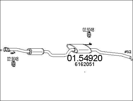 MTS 01.54920 - Silenziatore centrale www.autoricambit.com