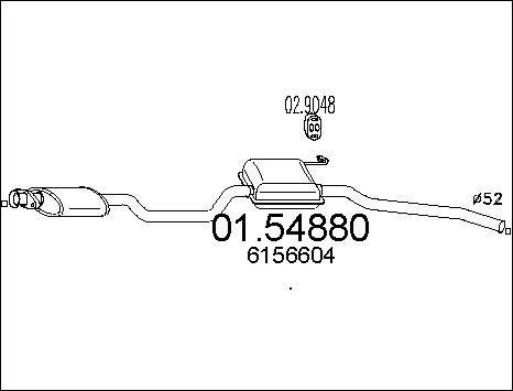 MTS 01.54880 - Silenziatore centrale www.autoricambit.com