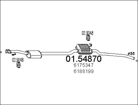 MTS 01.54870 - Silenziatore centrale www.autoricambit.com