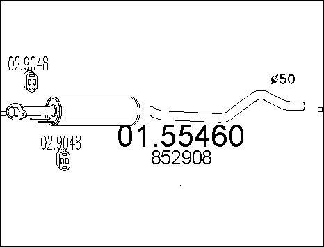 MTS 01.55460 - Silenziatore centrale www.autoricambit.com