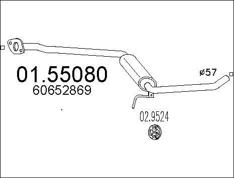 MTS 01.55080 - Silenziatore centrale www.autoricambit.com