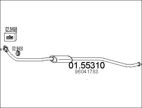 MTS 01.55310 - Silenziatore centrale www.autoricambit.com