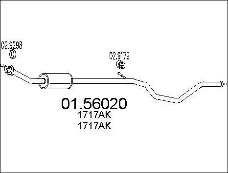 MTS 01.56020 - Silenziatore centrale www.autoricambit.com