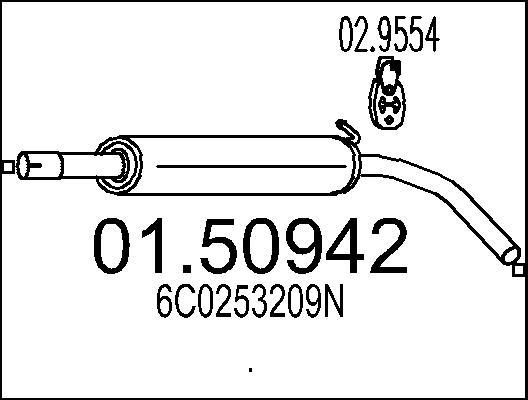 MTS 01.50942 - Silenziatore centrale www.autoricambit.com