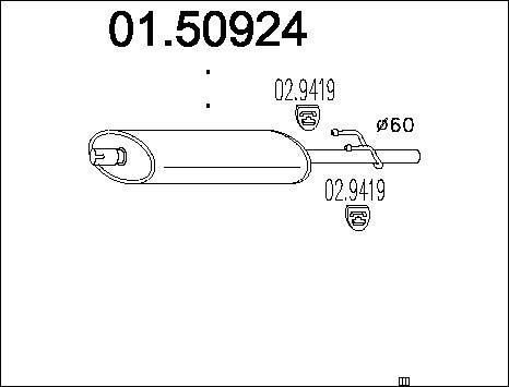 MTS 01.50924 - Silenziatore centrale www.autoricambit.com