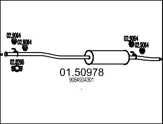 MTS 01.50978 - Silenziatore centrale www.autoricambit.com