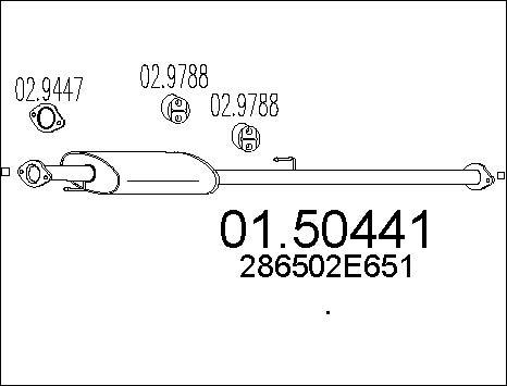 MTS 01.50441 - Silenziatore centrale www.autoricambit.com