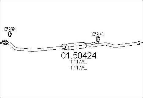 MTS 01.50424 - Silenziatore centrale www.autoricambit.com