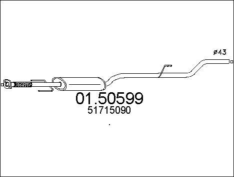 MTS 01.50599 - Silenziatore centrale www.autoricambit.com