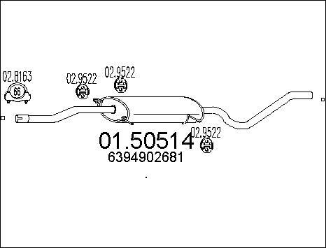 MTS 01.50514 - Silenziatore centrale www.autoricambit.com