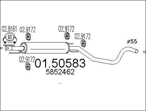 MTS 01.50583 - Silenziatore centrale www.autoricambit.com