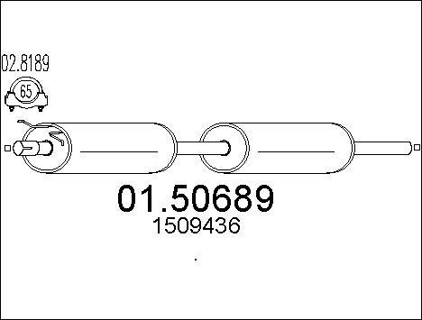 MTS 01.50689 - Silenziatore centrale www.autoricambit.com