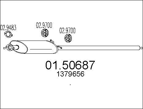 MTS 01.50687 - Silenziatore centrale www.autoricambit.com