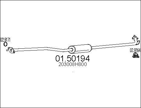 MTS 01.50194 - Silenziatore centrale www.autoricambit.com