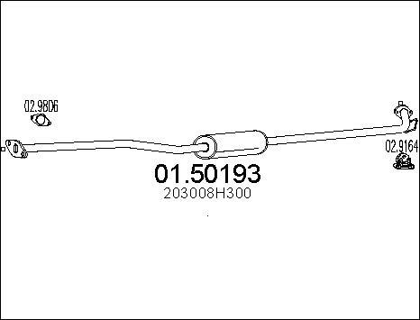 MTS 01.50193 - Silenziatore centrale www.autoricambit.com