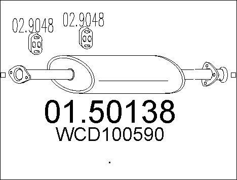 MTS 01.50138 - Silenziatore posteriore www.autoricambit.com